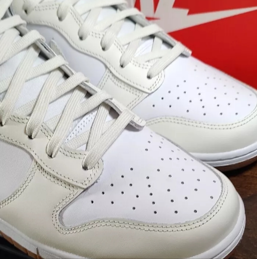 Nike Dunk High Shoes White Sail Gum DD1869-109 Womens Size 11 (Mens 9.5) VNDS - Picture 7 of 9